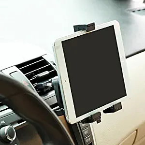 Car Mount Air Vent Tablet Holder Rotating Cradle Dock Stand Black for Samsung Galaxy Note 8.0 (GT-N5110) - Samsung Galaxy Tab 10.1 - Samsung Galaxy Tab 2 10.1