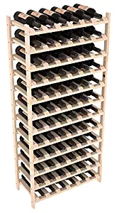 Wine Racks America Ponderosa Pine 72 Bottle Stackable. Unstained