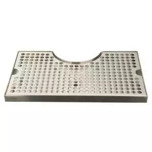 Surface Mount Drip Tray with Cutout No Drain Stainless (Low Flat Rate Shipping)