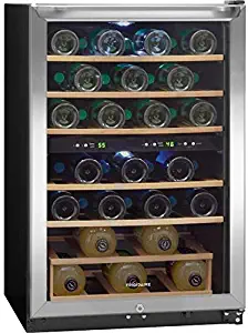 Frigidaire 38-Bottle Dual Zone Wine Cooler, Stainless Steel NEW