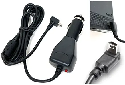 ChargerCity 12v Garmin Nuvi 2xx 11xx 12xx 14xx 2200 2300 2350 2360 2370 2450 2457 2497 2539 2555 2557 2559 2597 2598 2639 2689 2699 3550 3750 3760 40 42 44 50 52 54 55 56 57 58 65 67 68 GPS Vehicle Power Cable Car Charger Adapter with extended 6FT Straight Cord, custom "L" Shape Connector & magnetic ferrite to prevent Electro-Magnetic shock w/ChargerCity direct replacement warranty (Best Replacement for Garmin 010-11838-00 / 010-10723-06 / 010-10723-14 / 010-10851-11 / 010-11478-03)