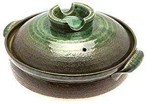 Kotobuki Donabe Japanese Hot Pot, Large, Brown/Green