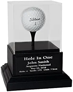 Eureka Golf Products Acrylic Hole in One Display with Wood Base