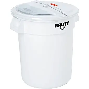 Rubbermaid Commercial FG9G7400WHT Prosave Ingredient Container with Sliding Lid, and 3 Cup Scoop, White
