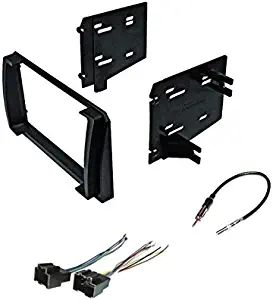 Premium Car Stereo Install Dash Kit, Wire Harness, and Antenna Adapter for Installing an Aftermarket Double Din Radio for 2009-2010 Pontiac Vibe