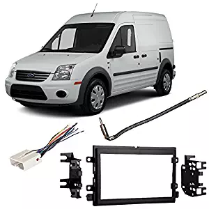 Fits Ford Transit Connect 2013 DDIN Aftermarket Harness Radio Install Dash Kit
