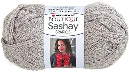 Coats: Yarn Red Heart Boutique Sashay Sparkle Yarn, Platinum