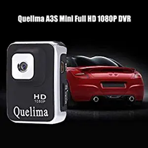 Kukakoo Quelima A3S HD 1080P Car Mini Camera DVR Video Recorder Loop Recording Camcorder - BlackDriving Recorder with IR Sensor Night Vision, Loop Recording，Motion Detection, Parking Monitor