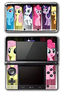My Little Pony Friendship is Magic MLP Friends Twilight Sparkle Rarity Rainbow Dash Fluttershy Pinkie Pie Apple Jack Video Game Vinyl Decal Skin Sticker Cover for Original Nintendo 3DS System