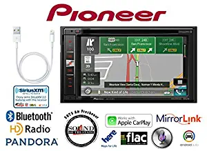 Pioneer AVIC-5200NEX in Dash Double Din 6.2" DVD CD Navigation Receiver and a Lightening to USB Adapter with a Free SOTS Air Freshener