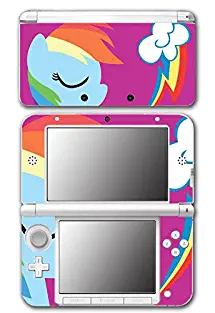 My Little Pony Friendship is Magic MLP Rainbow Dash Lightning Cutie Mark Video Game Vinyl Decal Skin Sticker Cover for Original Nintendo 3DS XL System