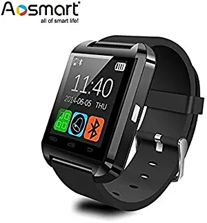 Bluetooth Smart Watch, Aosmart U8 Smartwatch for Android Smartphones - Black