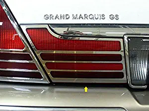 QAA FITS GRAND MARQUIS 2003-2010 MERCURY (2 Pc: Stainless Steel Taillight Extension Bezels, 4-door, GS, LS) TL43481