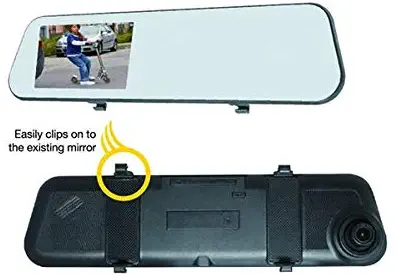 Echomaster MRC-45DVR-CL Dash Cam with Mirror Monitor and Back-up Camera