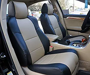 Iggee Acura TL (Not Type-S) 2004-2008 Black/Beige Artificial Leather Custom Made Original fit seat Covers