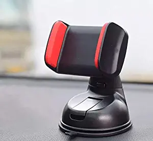 TRUE LINE Automotive Dashboard Car Windshield Cell Phone Holder Mounting Kit Clamp (Black/RED)