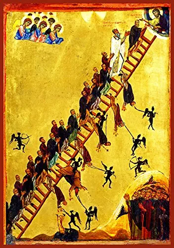 The Ladder of Divine Ascent Traditional Panel Russian Orthodox icon