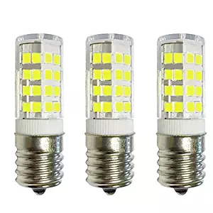 3-Bulbs E17 LED Bulb for Microwave Oven, Freezer, Under-Microwave Stove light 40W-Equival (Cool White 6000K )