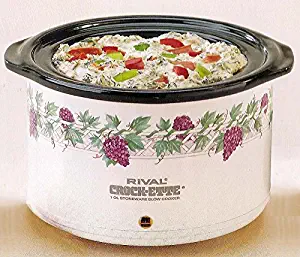 Rival Crock-Ette 1-Quart Slow Cooker with Lid and Recipe/Instruction Booklet