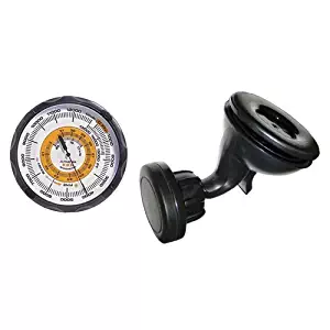 Sun Company AltiPort - Detachable Windshield and Dashboard Altimeter and Barometer | Altimeter for Cars and Trucks | Reads Altitude from 0 to 15,000 Feet