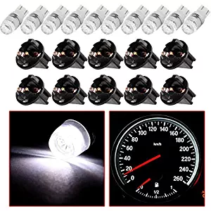 cciyu T10 W5W Wedge 194 LED Bulb w/Twist lock socket 168 LED Light Blub Replacement fit for Instrument Panel Dash Light,10 Pack