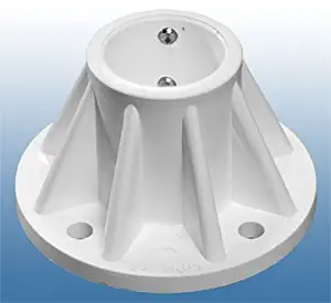 SAFTRON Two 3" Gray Surface-Mount Bases for Pool Ladders (SB-3) - Use SB-3 Bases to Surface Mount Swimming Pool Ladders to Concrete or Wood Decks.