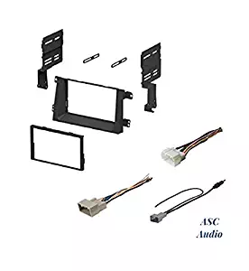 ASC Audio Car Stereo Dash Install Kit, Wire Harness, and Antenna Adapter for Installing an Aftermarket Double Din Radio for 2005 2006 2007 2008 2009 2010 -2014 Honda Ridgeline (No Factory Premium Amp)