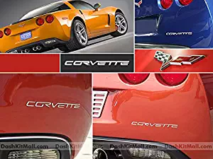 BDTrims | Bumper or Dashboard Plastic Letters Inserts fits 2005+ Corvette C6 Models (Chrome)
