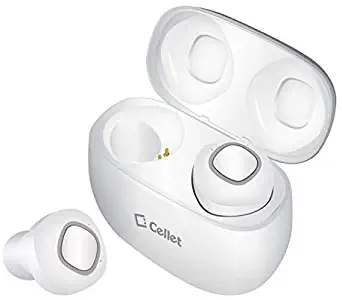 PRO Wireless V5 Bluetooth Earbuds for BLU Dash XL Mini with Charging case for in Ear Headphones. (V5.0 Pro White)