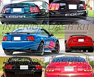 Ford Mustang Cobra SVT Exterior Rear Bumper Chrome Tailgate Logo Trim Set Indentation 2002 2003 2004