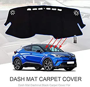 XUKEY Dashboard Cover For Toyota CHR C-HR 2016 2017 2018 2019 Blue Edge Dash Cover Mat