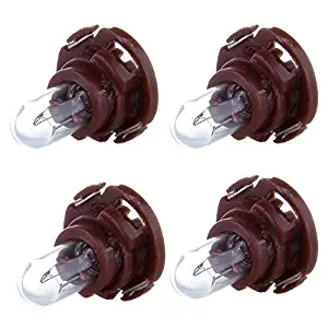 cciyu 4 Pack Neo Wedge Halogen Instrument Dash A/C Climate Control Light Bulbs 12V (T5/T4.7 brown)