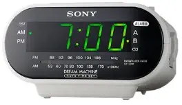 Sony ICF-C318 Automatic Time Set Clock Radio with Dual Alarm (White) (Discontinued by Manufacturer)