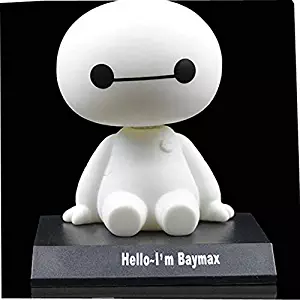 DANUC Pop Big Hero 6 Baymax Cute Cartoon Bobblehead Doll Toy Car Accessories/Dashboard Bobblehead for Car/ Interior Decoration, Bobble Head Toy, Kid's Gift