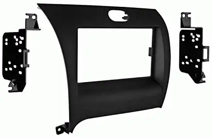 Carxtc Double Din Install Car Stereo Dash Kit for a Aftermarket Radio Fits 2017-2018 Kia Forte, Forte 5 Trim Bezel is Painted Matte Black Replace Navigation