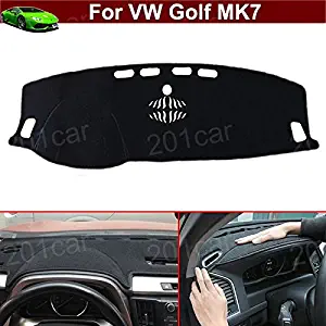 Tiantian New 1pcs Black Premium DashMat Dash Carpet Original Dash Covers Dashboard Cover Custom Fit for VW Golf MK7 2013 2014 2015 2016 2017 2018 2019