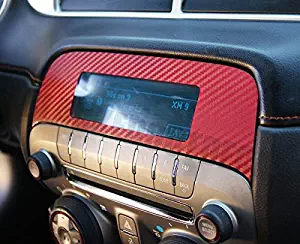 Camaro RED Carbon Fiber Radio Overlay Decal Sticker (2010-2015)