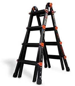 Little Giant 10102BP PRO Series 300-Pound Duty Rating Multi-Use Aluminum Ladder, 17-Foot