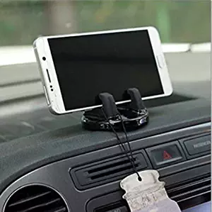 TRUE LINE Automotive Car Cell Phone Dashboard Mounted Holder 360 Degrees Swivel Mounting Kit (Silver)