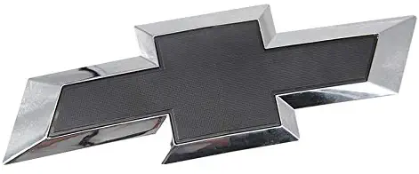 Guzetop Black Front Grille Bow tie Bowtie Emblem for 2016-2018 Chevy Silverado 1500