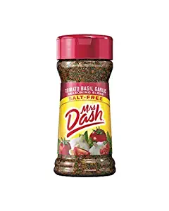 Mrs. Dash Tomato Basil Garlic Salt Free Seasoning Blend 2oz Bottle (Pack of 3)