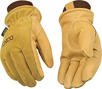 Kinco Lined Premium Grain & Suede Pigskin Driver with Knit Wrist