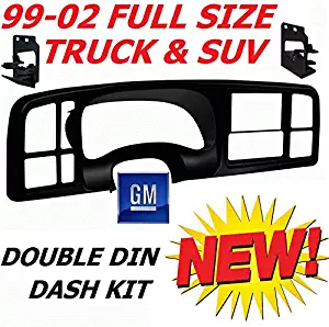 99 00 01 02 Silverado Sierra Suburban Yukon Tahoe Avalance Double Din Dash Kit Full Size Gm Truck Suv Car Stereo Radio Cd Dvd Nav Navigation Video Install Installation Bezel