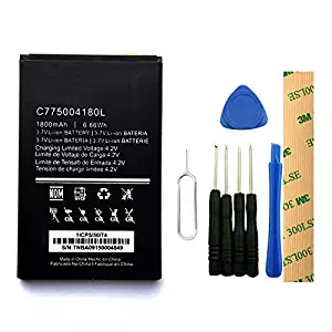 for BLU Advance 5.0 D030UX Replacement Battery C775004180L Free Adhesive Tool