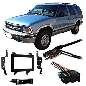Fits Chevy S-10 Blazer 95-97 Double DIN Stereo Harness Radio Install Dash Kit