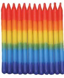 A1 Bakery Supplies Party Candles Birthday Candles Cake Topper Candles (Rainbow)