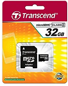Transcend 32GB microSDHC Memory Card Compatible With Samsung Galaxy Grand Prime Cell Phone - with SD Adapter