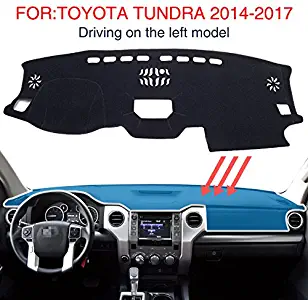 SMABEE Car Carpet Cover Insulation Dash Covers for Toyota Tundra 2014-2018 Dashmat Black Car Dashboard