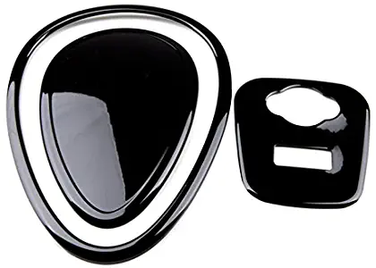 LVBAO Air Conditioner Vent Speaker Dashboard + USB Button Panel Hatch Volume Button Cover Cap for Mini Cooper Clubman Countryman Hardtop Hatchback Roadster (Without Harman Kardon Sound, Black)