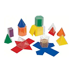 EAI Education GeoModel Folding Shapes: 10 cm - 11 Solids and 11 Nets